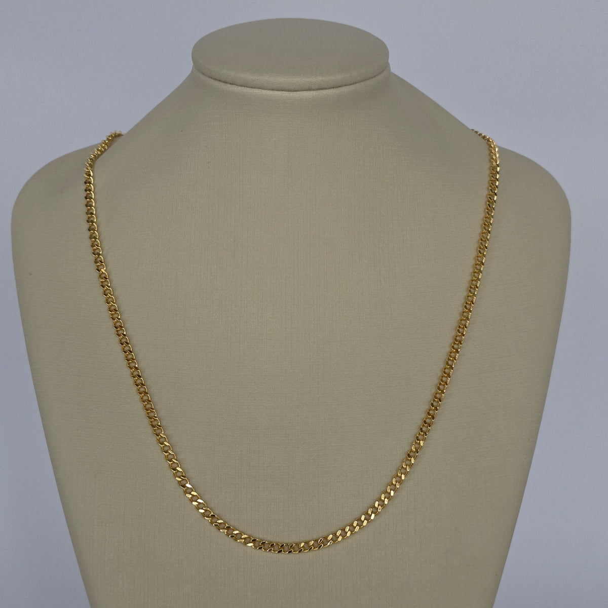 Cadena Eslabón Cubano Fino Baño de Oro 18K — Joyería BomLeón