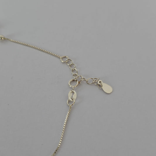 Tobillera Llaves con Silueta de Gatita en Plata 925