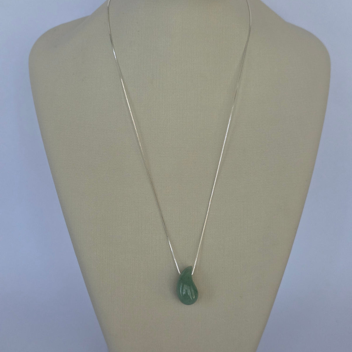 Comprar Cadena con Dije Gota Verde en Plata 925 - Joyería BomLeón Chile