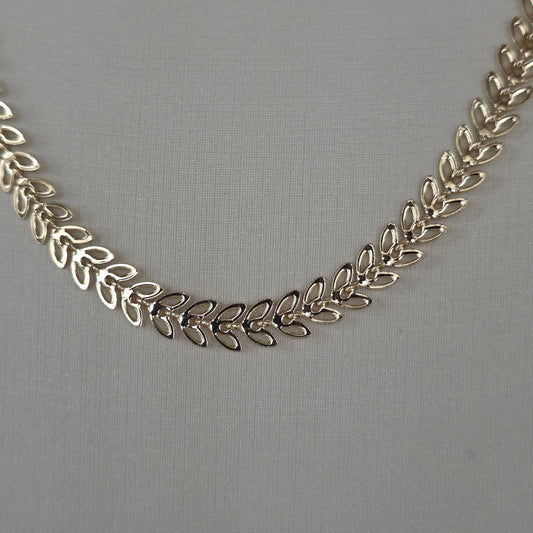 Collar Cadena Espiga Dorado Baño de Oro 18K — Joyería BomLeón