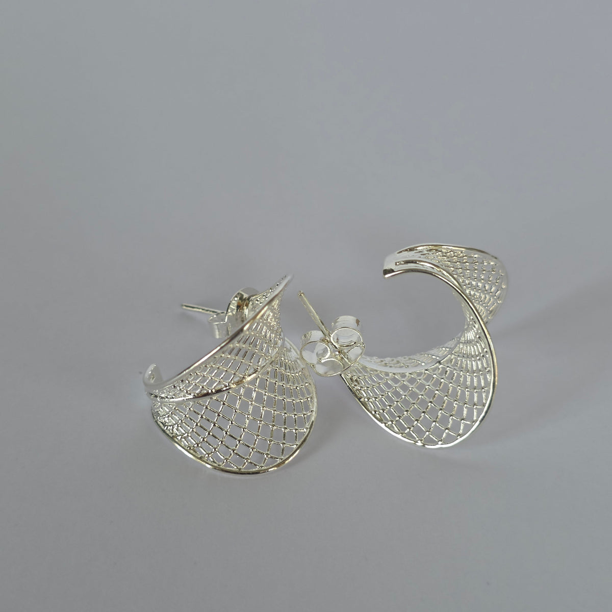 Aros Espiral Calada en Plata 925