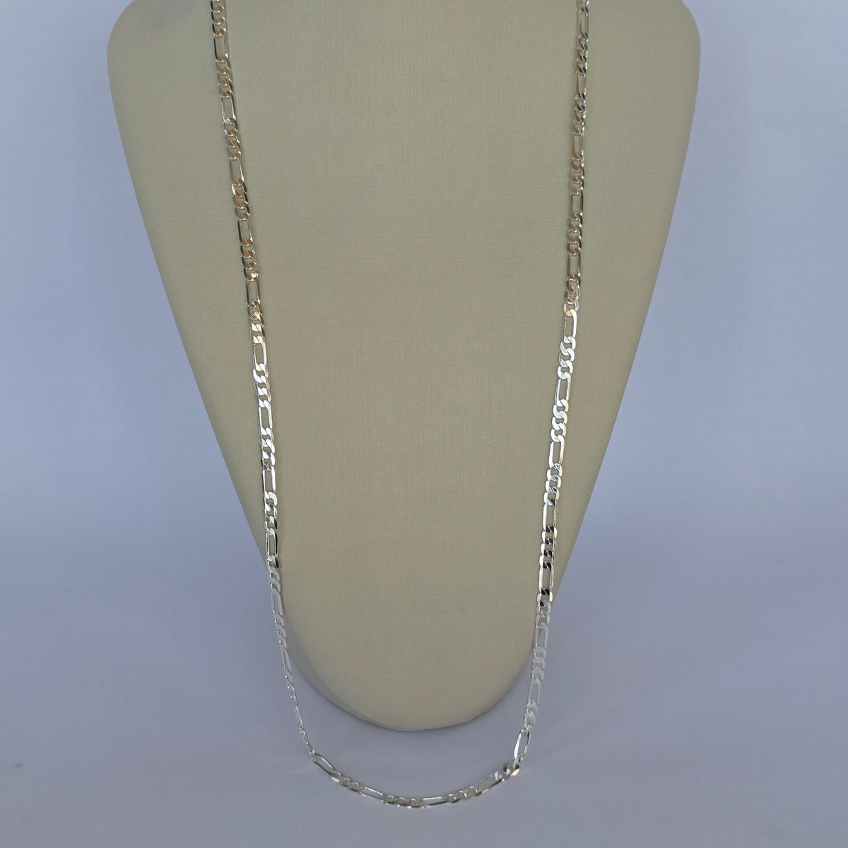 Comprar Cadena Figaro de Eslabones Pulidos en Plata 925 - Joyería BomLeón Chile