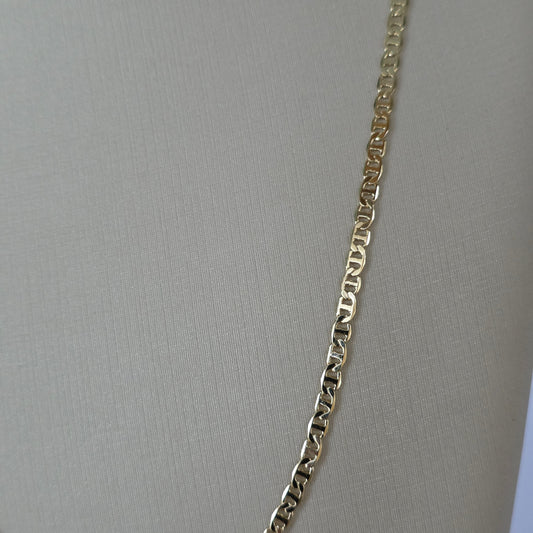 Cadena Mariner Plana Baño de Oro 18K — Joyería BomLeón