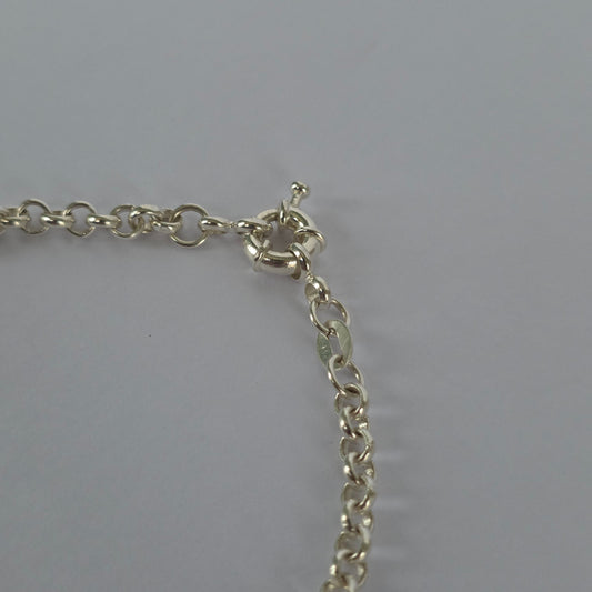 Pulsera de Eslabones Redondos con Cierre Marinero en Plata 925