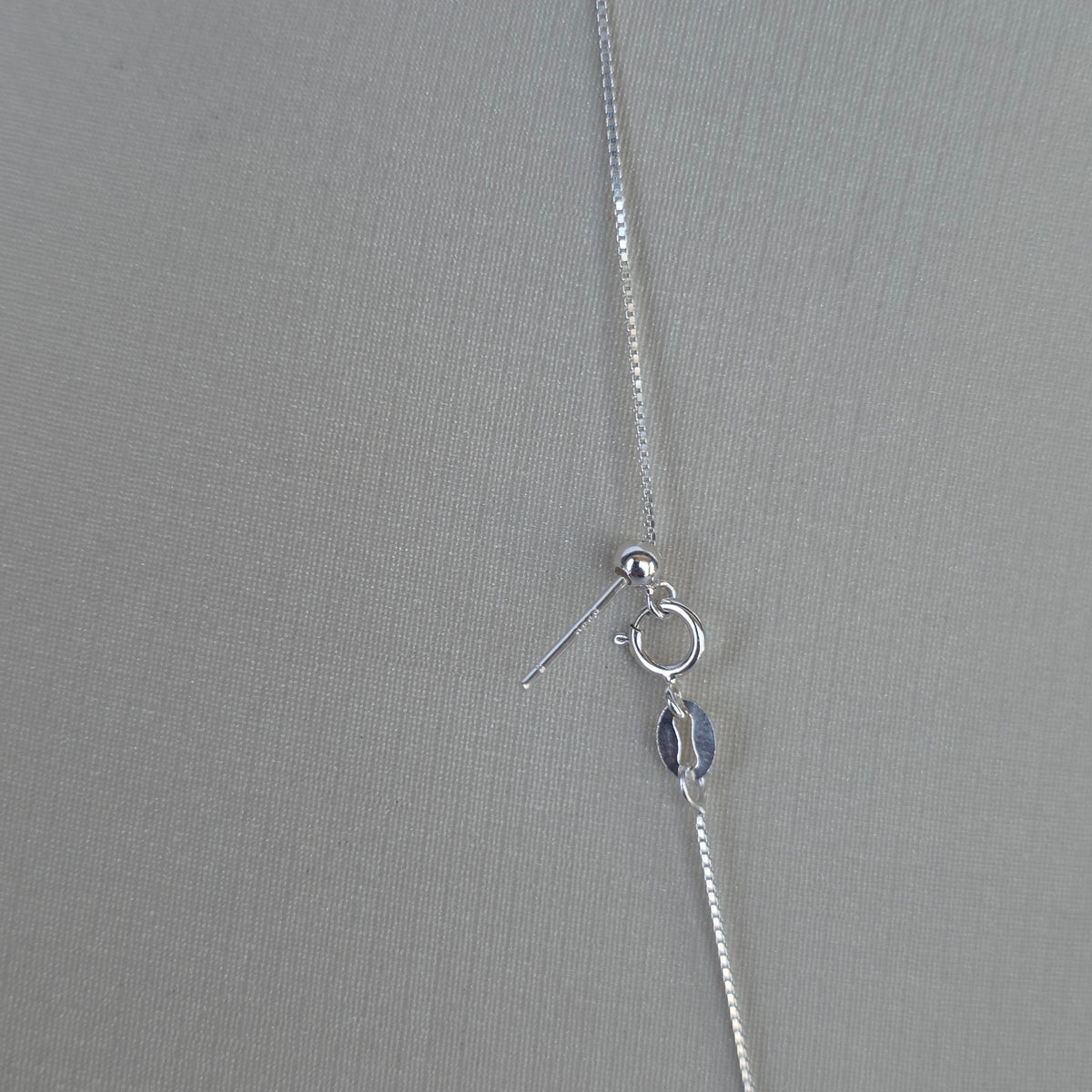 Cadena con Dije Gota Verde en Plata 925