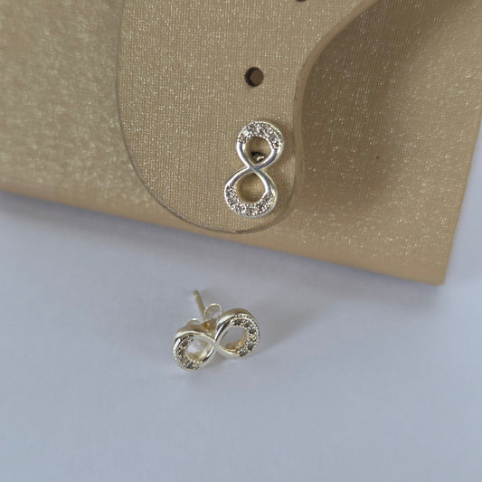 Aros Infinito con Microcircones en Plata 925
