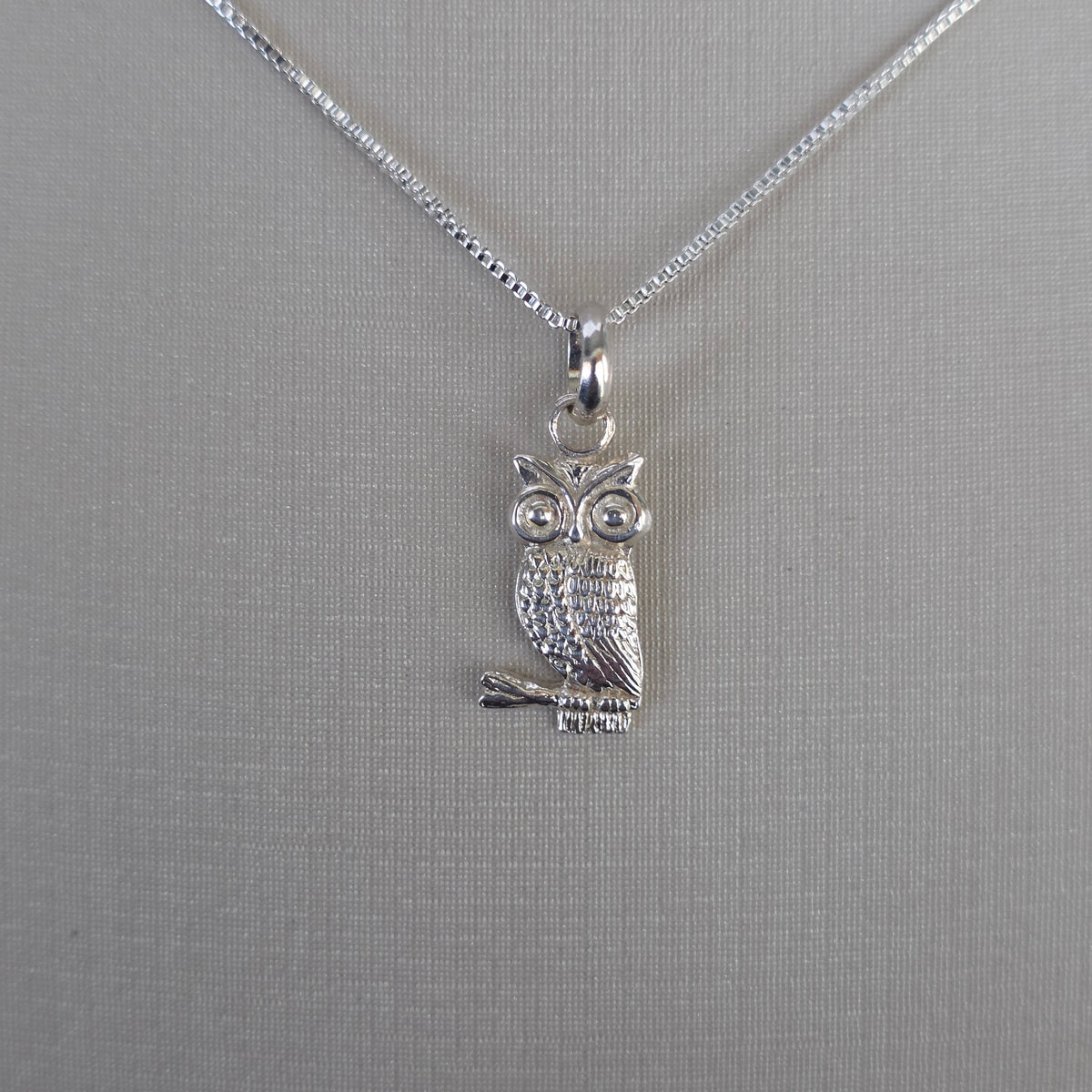 Colgante Búho sobre Rama Plata 925