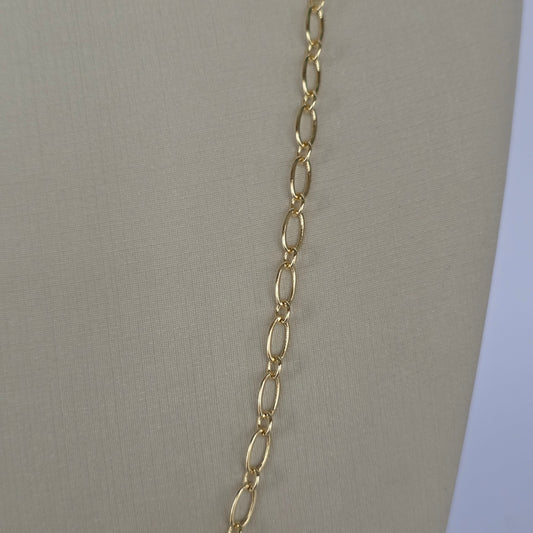 Cadena Eslabón Oval Fino Baño de Oro 18K — Joyería BomLeón