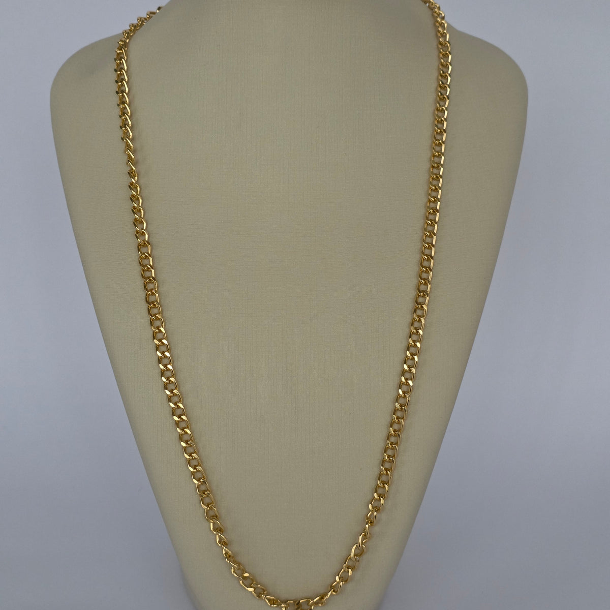 Cadena Eslabón Cubano Baño de Oro 18K — Joyería BomLeón