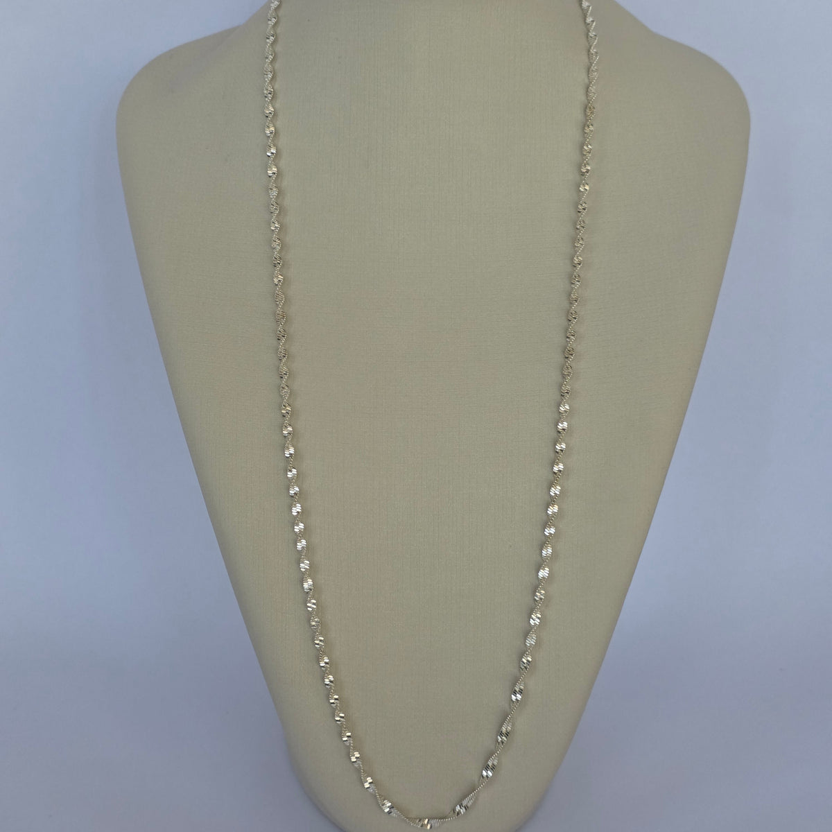 Comprar Cadena de Bolitas Texturizadas en Plata 925 - Joyería BomLeón Chile