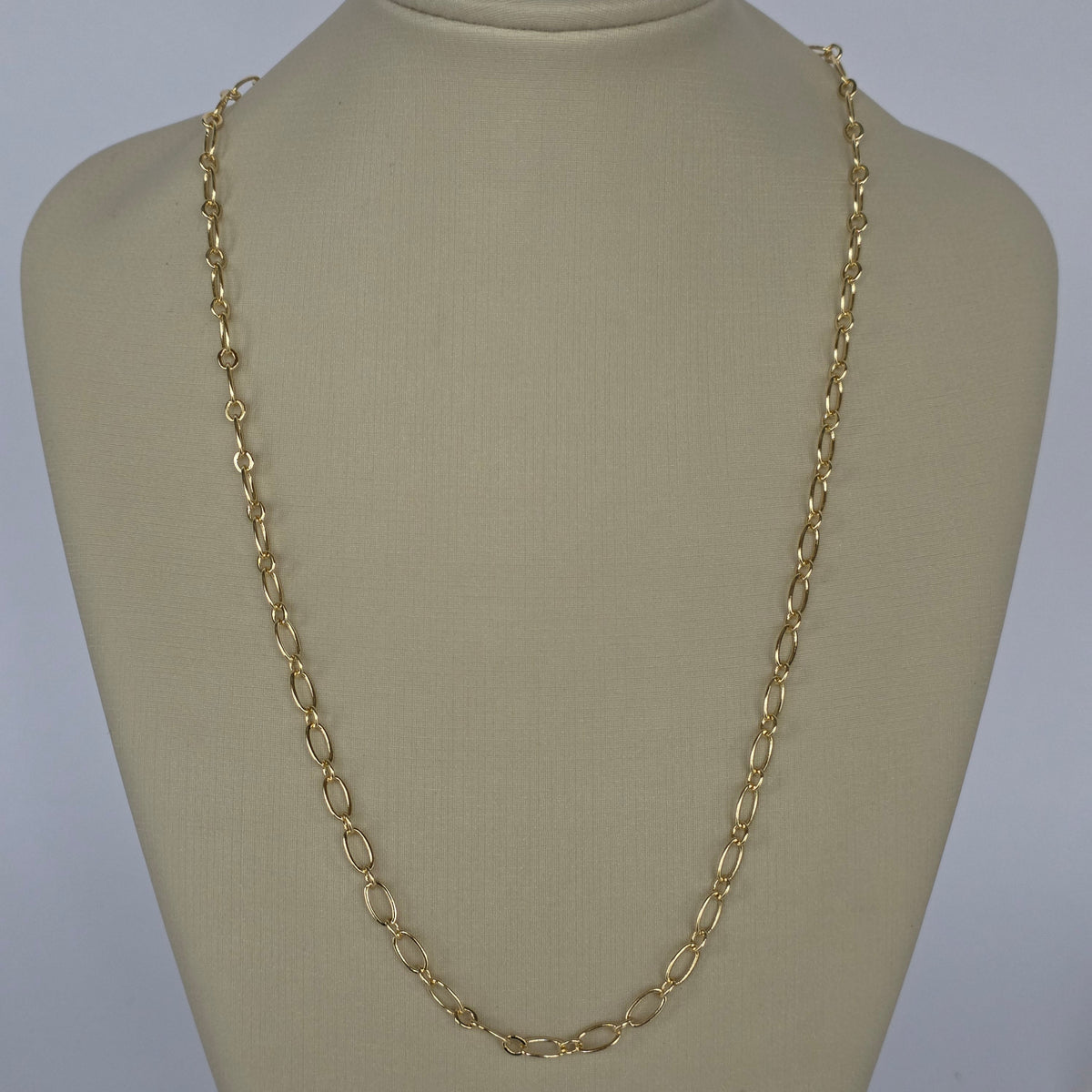 Cadena Eslabón Oval Fino Baño de Oro 18K — Joyería BomLeón