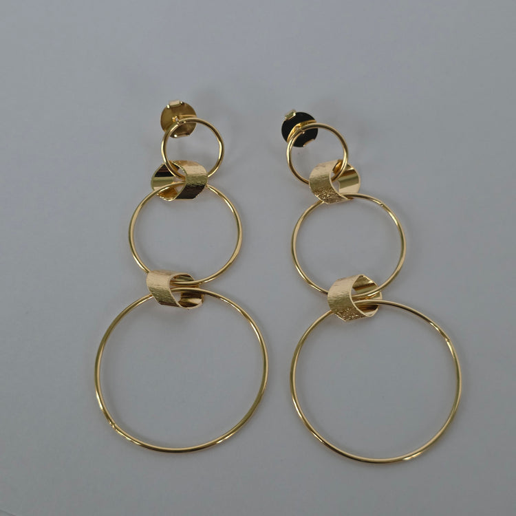 Aros con Tornillo baño oro 18K