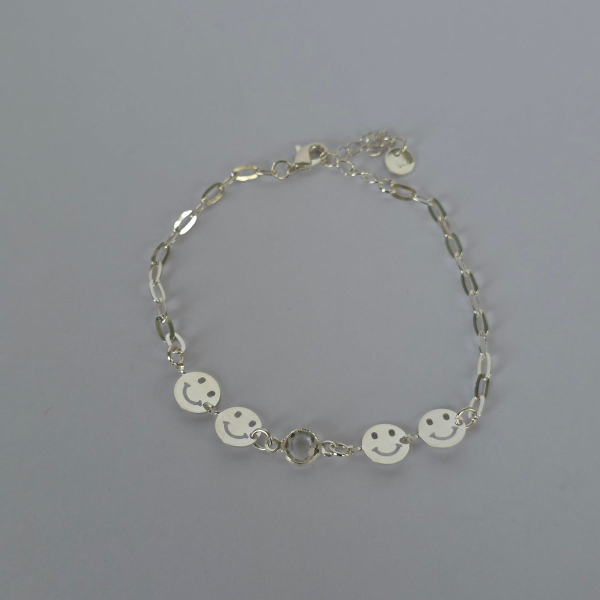 Pulsera Caritas Sonrientes con Microcircón en Plata 925