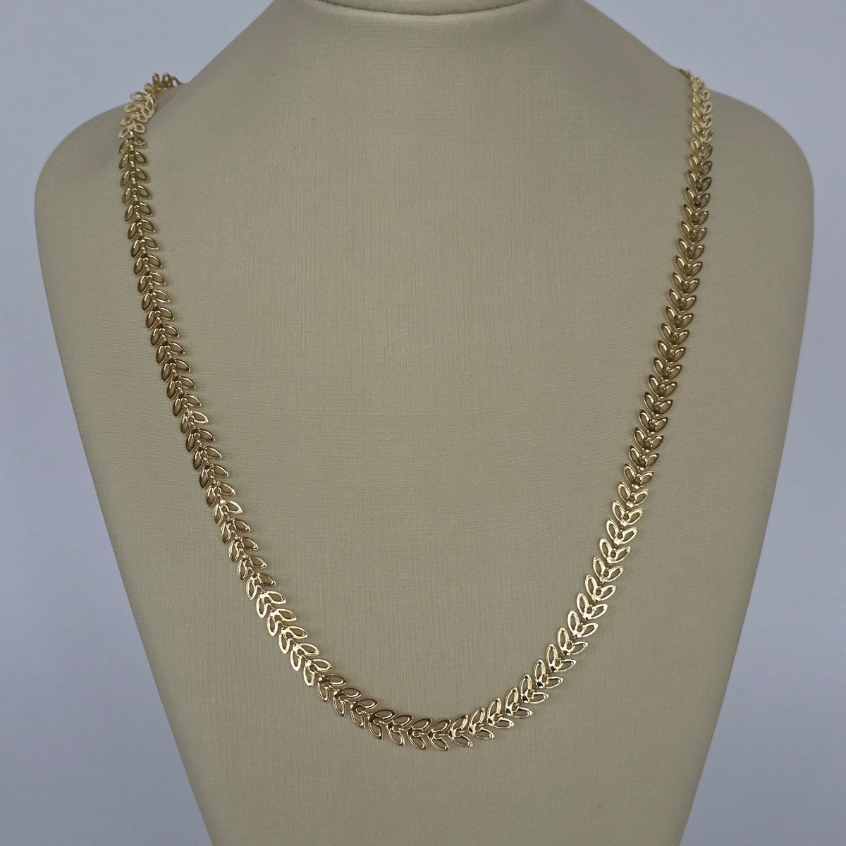 Collar Cadena Espiga Dorado Baño de Oro 18K — Joyería BomLeón