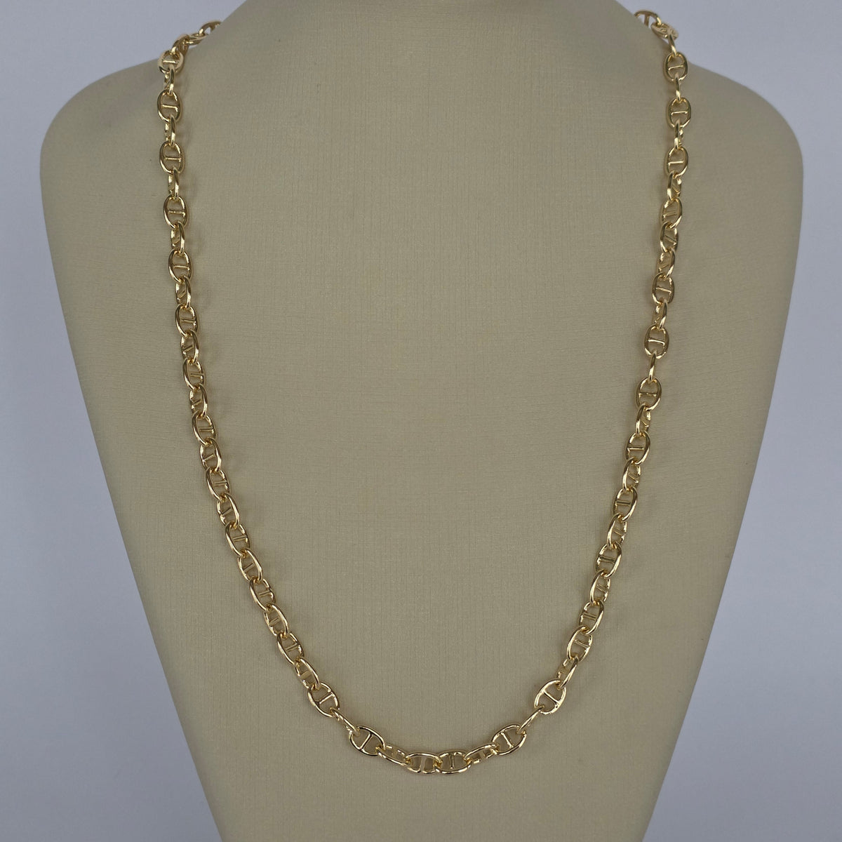 Cadena Eslabón Marino Baño de Oro 18K — Joyería BomLeón