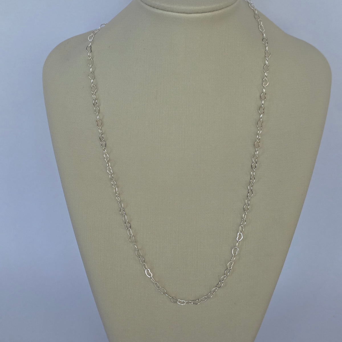 Comprar Cadena de Eslabones Corazón en Plata 925 - Joyería BomLeón Chile