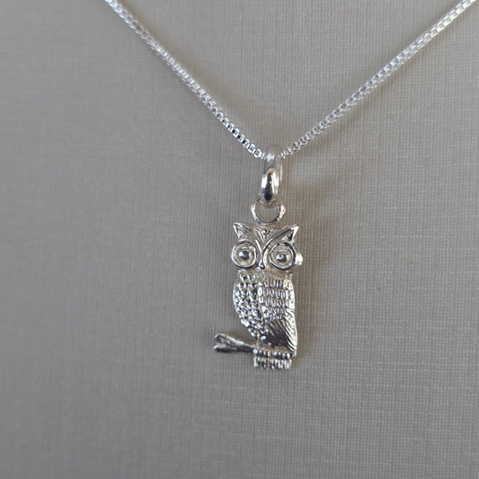 Comprar Colgante Búho sobre Rama Plata 925 - Joyería BomLeón Chile