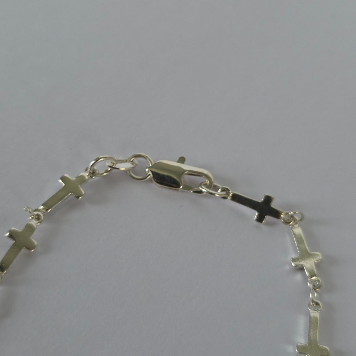 Pulsera de Cruces Lisas Enlazadas en Plata 925