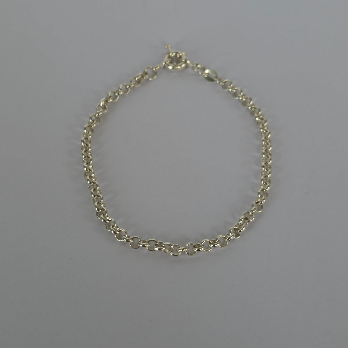 Pulsera de Eslabones Redondos con Cierre Marinero en Plata 925