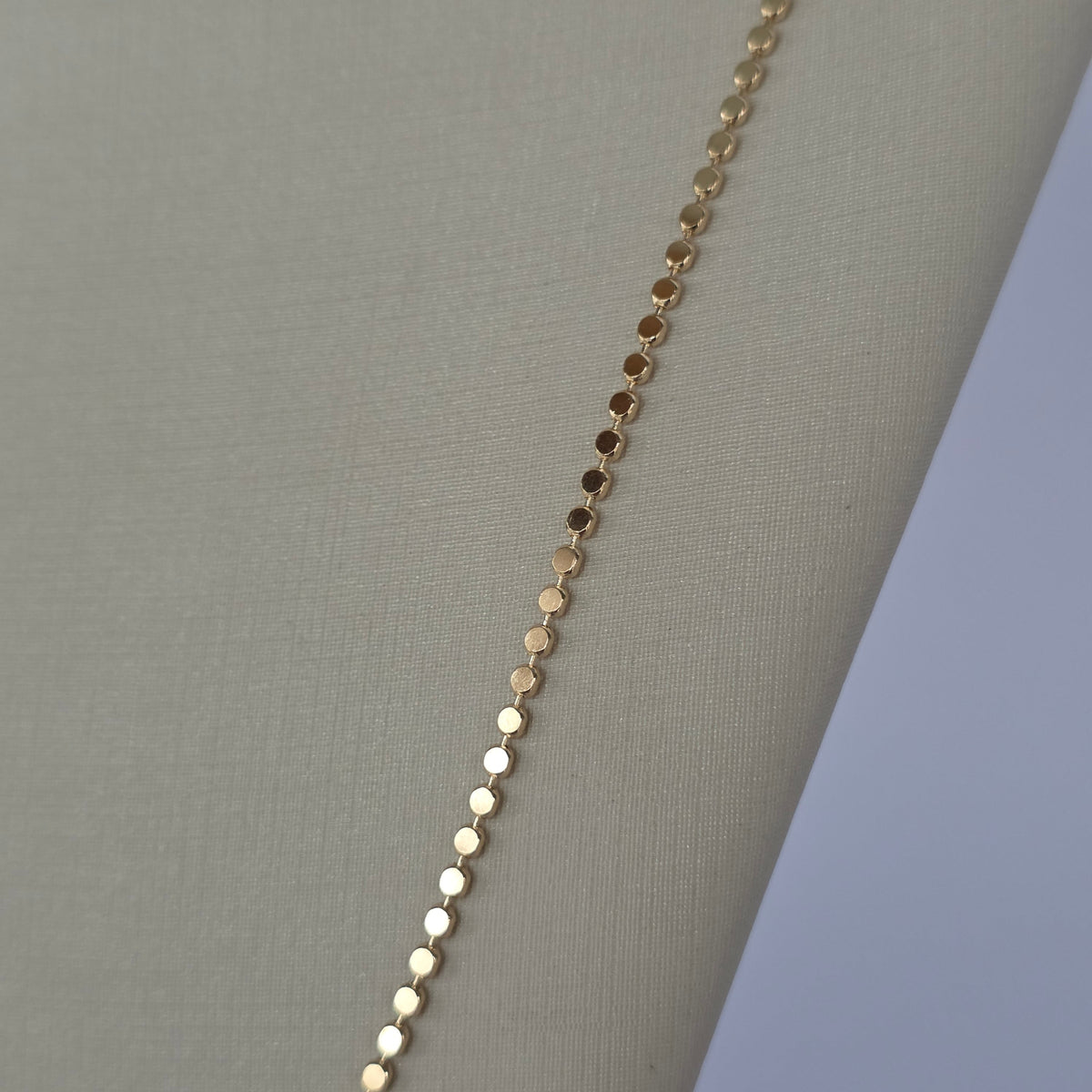 Cadena Discos Planos Baño de Oro 18K — Joyería BomLeón