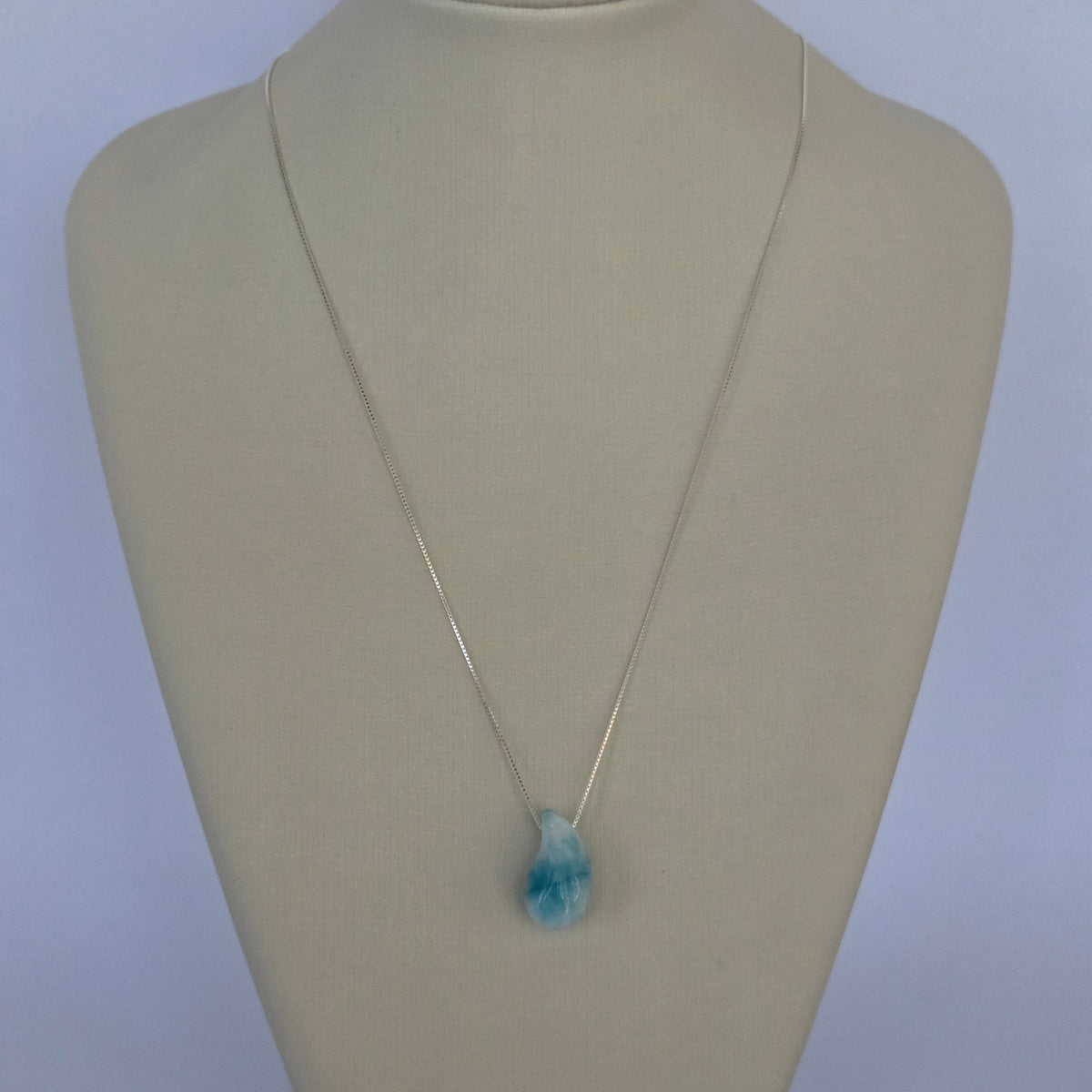 Comprar Cadena con Dije Gota Celeste en Plata 925 - Joyería BomLeón Chile