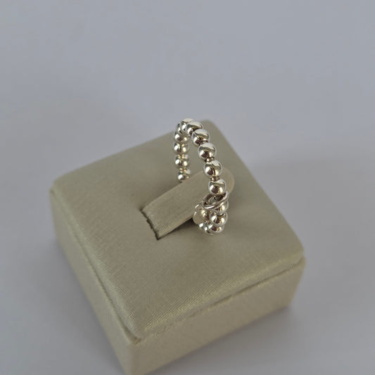 Anillo de Esferas con Dije en Plata 925