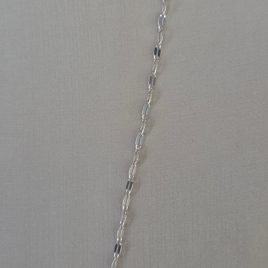 Cadena de Óvalos Facetados en Plata 925