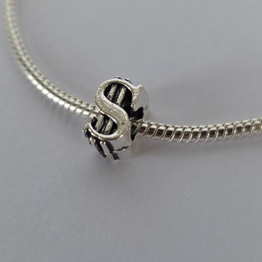 Comprar Charm Símbolo de Dólar en Relieve Plata 925 - Joyería BomLeón Chile