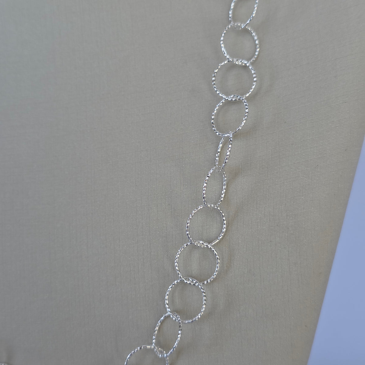 Cadena de Aros Texturizados en Plata 925