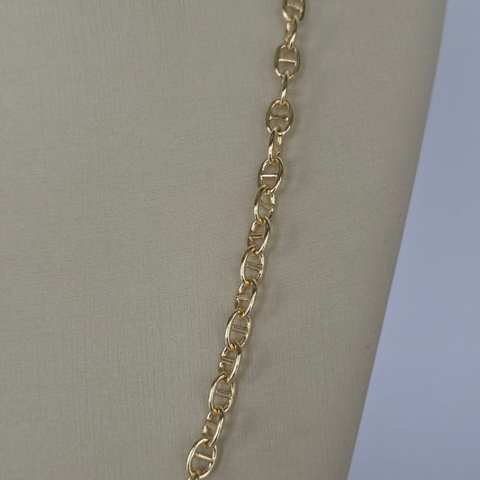 Cadena Eslabón Marino Baño de Oro 18K — Joyería BomLeón