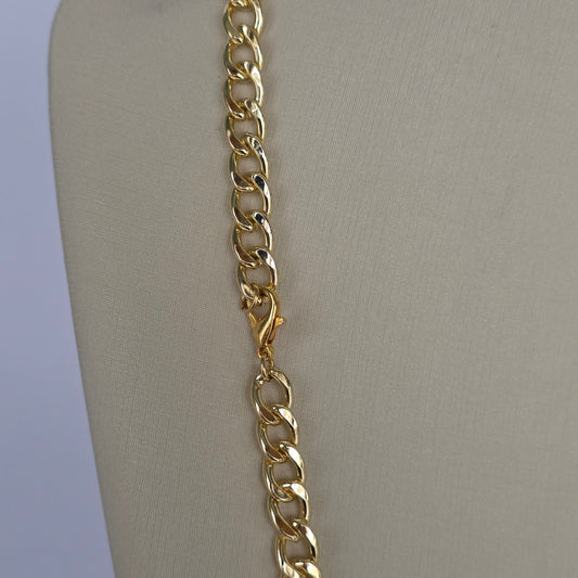 Cadena Eslabón Groumet Baño de Oro 18K — Joyería BomLeón