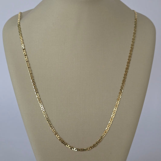 Cadena Mariner Plana Baño de Oro 18K — Joyería BomLeón