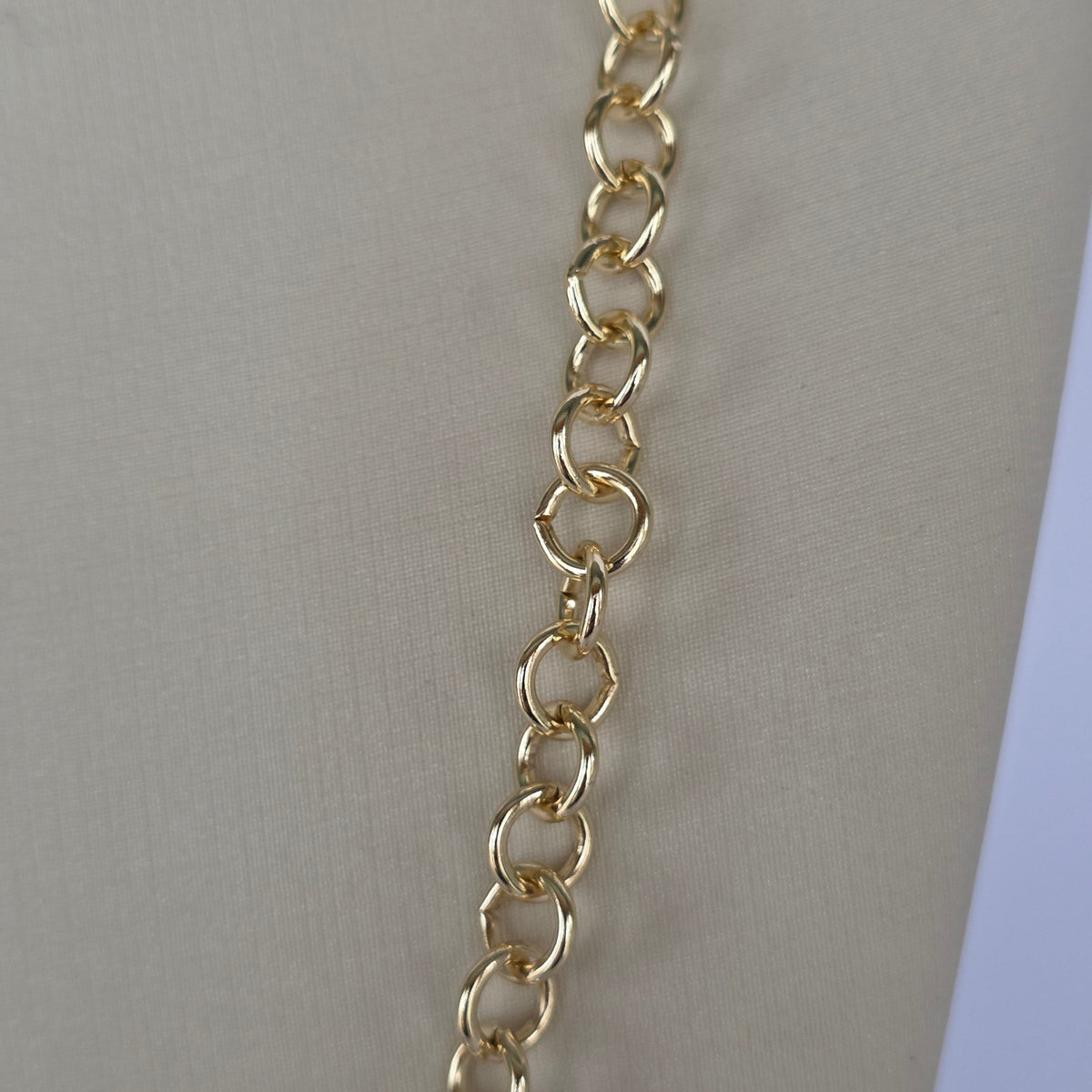 Cadena Rolo Eslabones Redondos Baño de Oro 18K — Joyería BomLeón