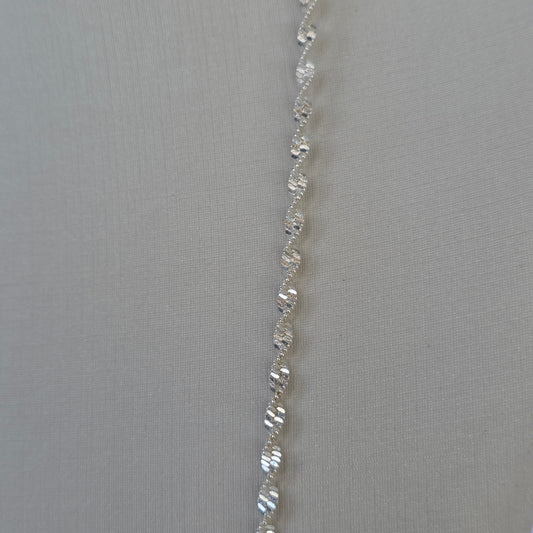 Cadena de Bolitas Texturizadas en Plata 925