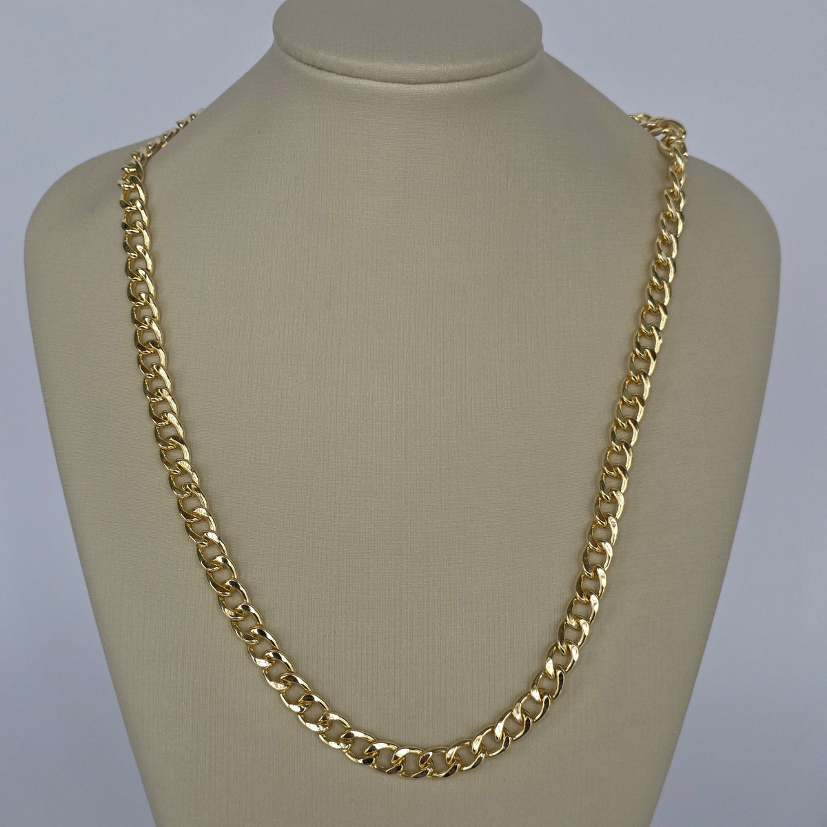 Cadena Eslabón Groumet Baño de Oro 18K — Joyería BomLeón