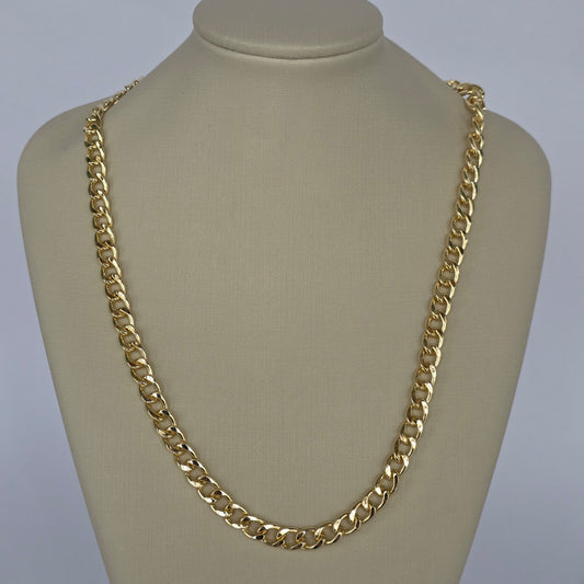 Cadena Eslabón Groumet Baño de Oro 18K — Joyería BomLeón